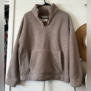 American Eagle Sherpa Quarter zip Jacket